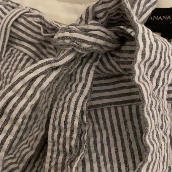 Blue& White Stripped Tie Shorts - Picture 3 of 4